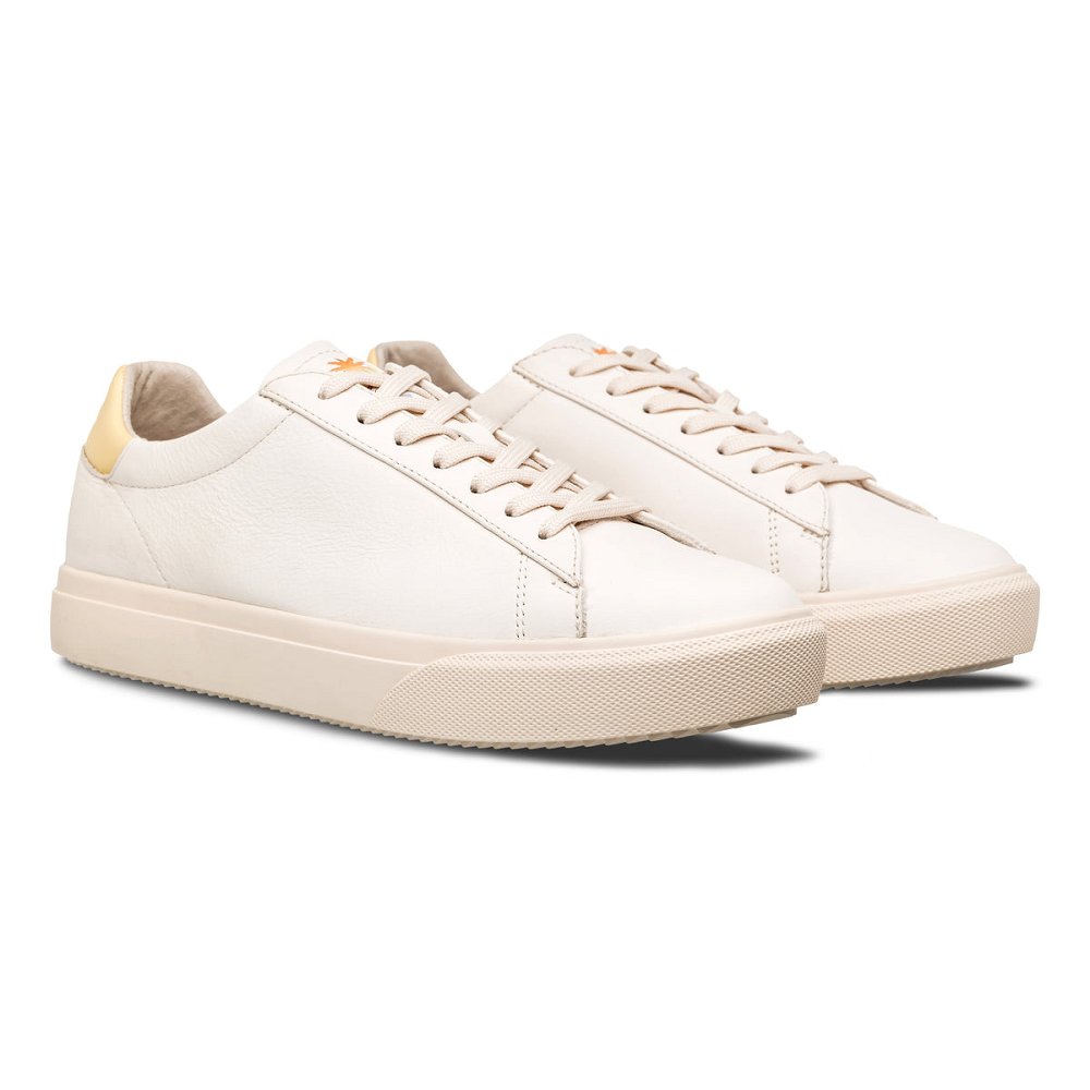 CLAE BRADLEY VENICE BEACH Shoes Mens USA016-Y82 In Off White Leather